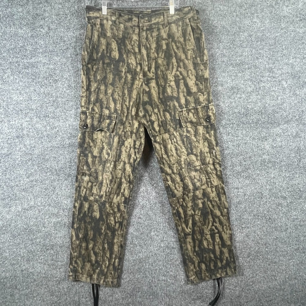 VTG Gander Mountain Pants Mens 33x32 Green Brown Ghost Timber Camo Paratrooper
